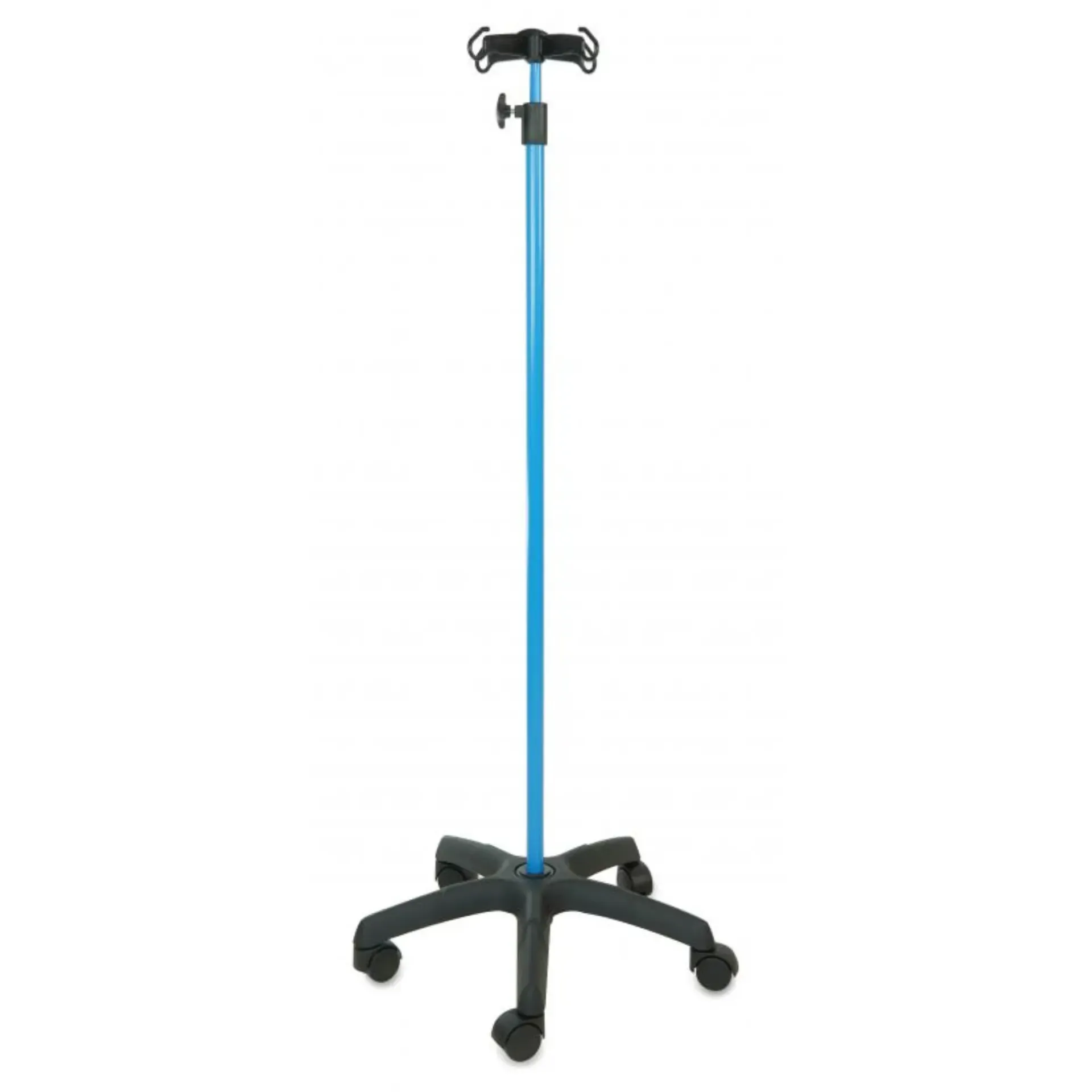 Porte-sérum sur roulettes, époxy, réglable en hauteur